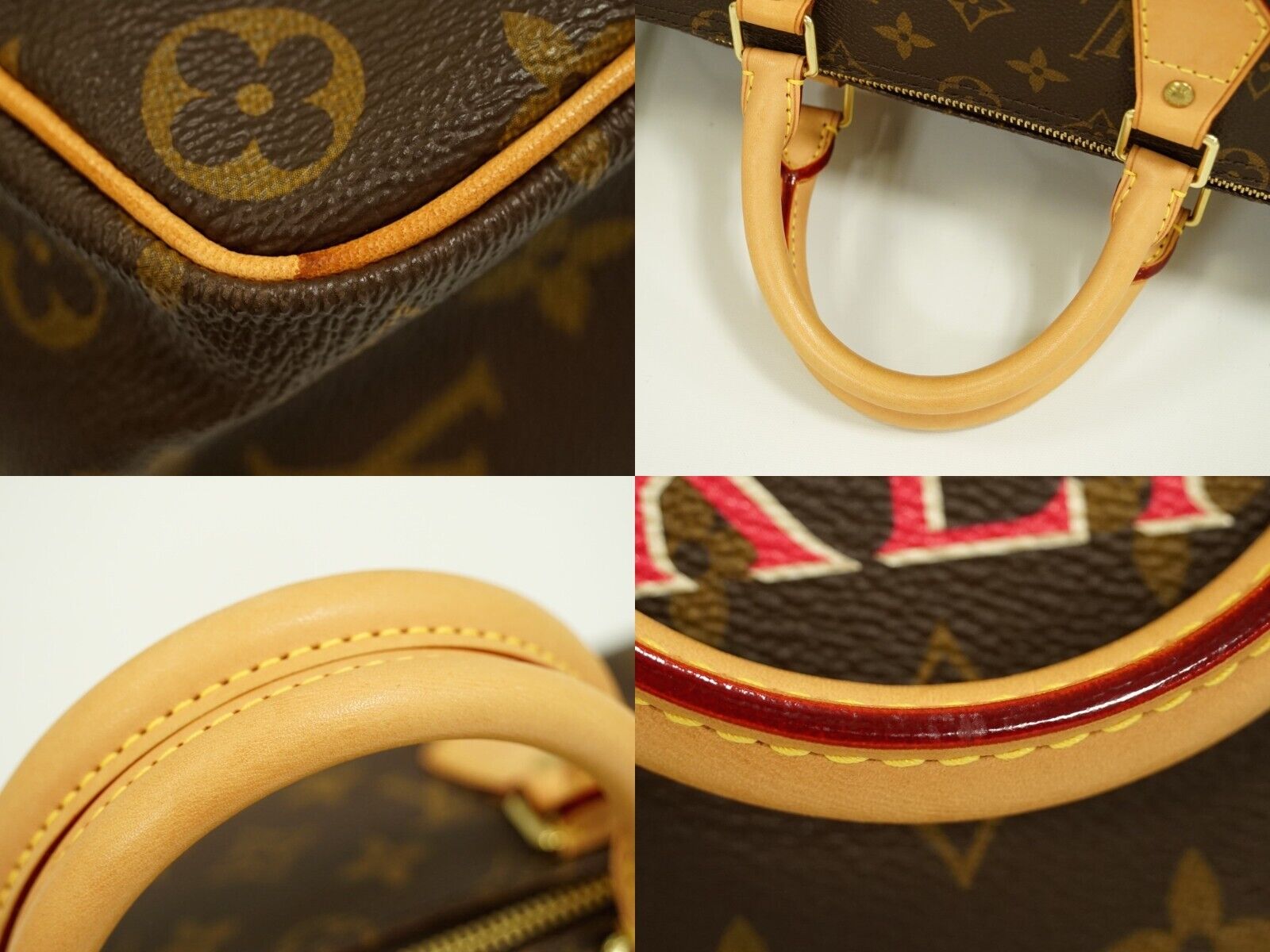 Louis Vuitton Brown Canvas Speedy 35 handbag bag