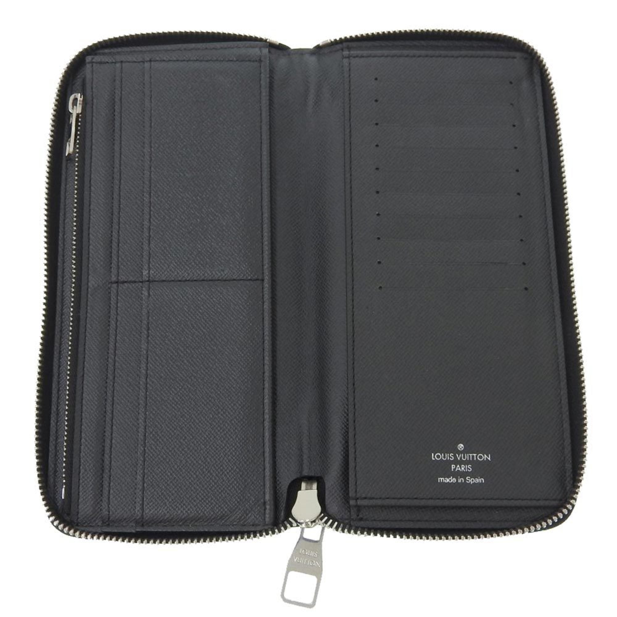 Louis Vuitton Black Leather Zippy Wallet Vertical wallet accessories