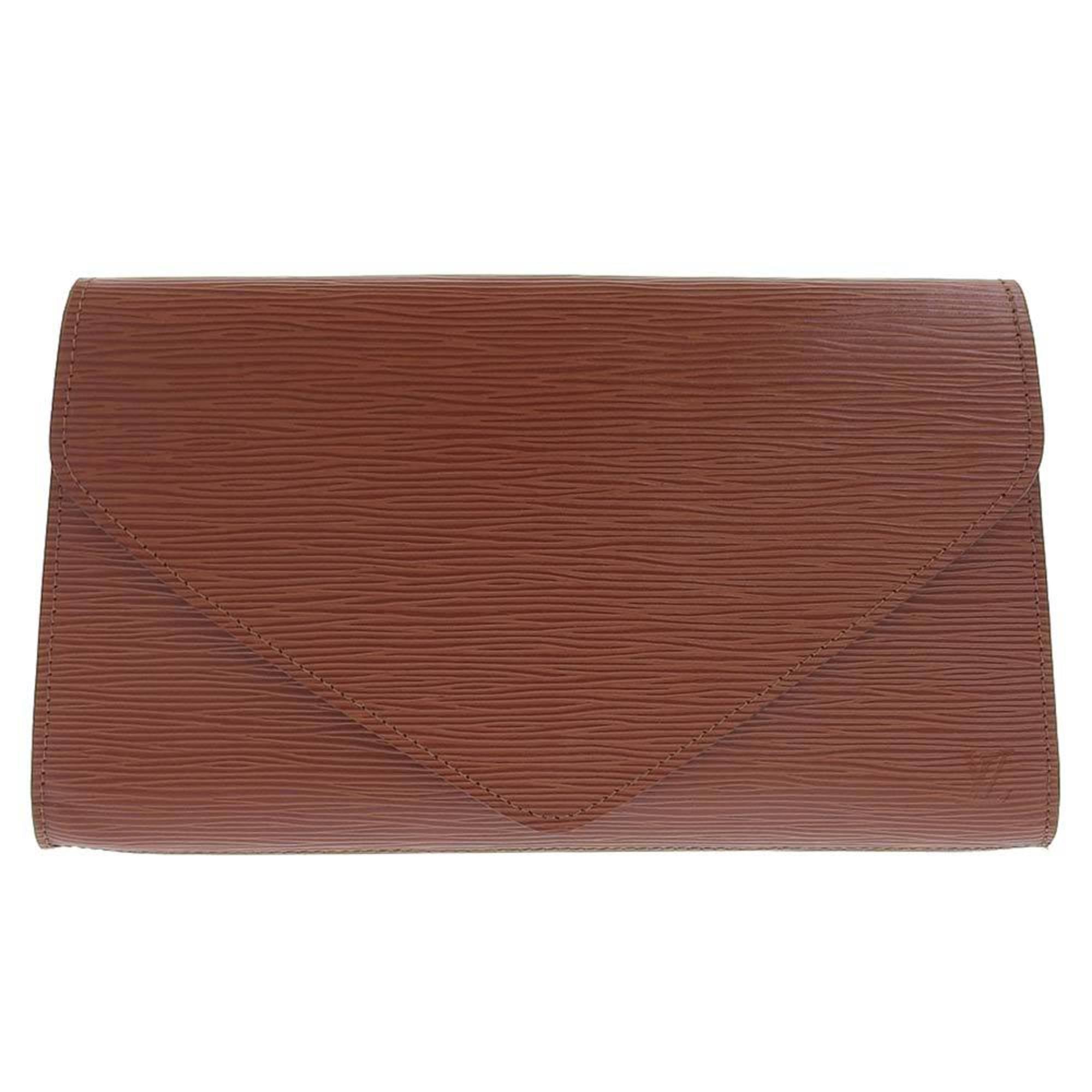 Louis Vuitton Brown Leather Art deco clutch bag