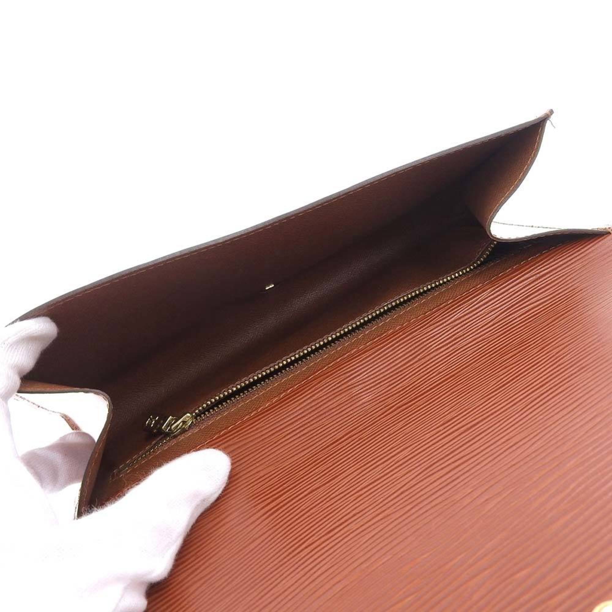 Louis Vuitton Brown Leather Art deco clutch bag