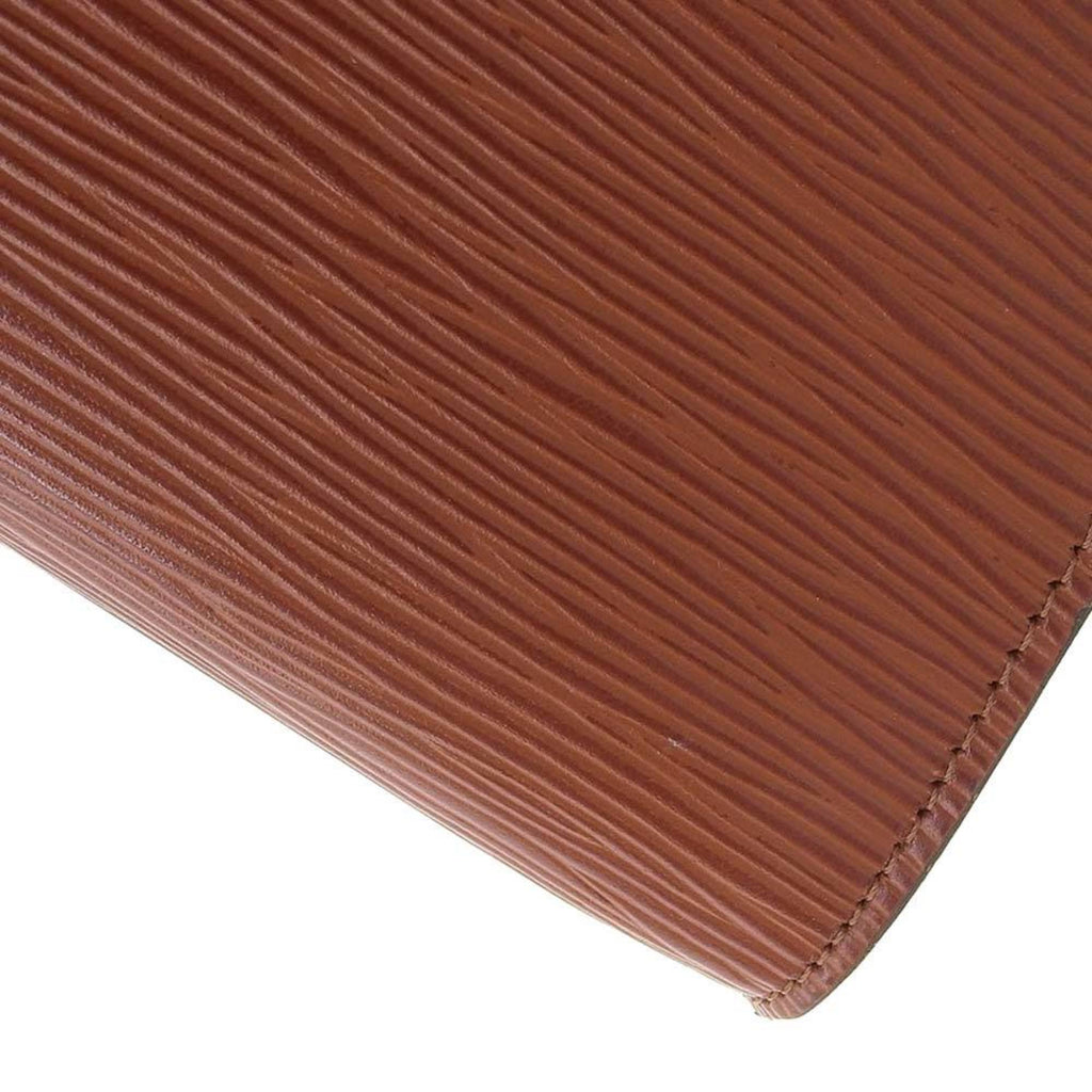 Louis Vuitton Brown Leather Art deco clutch bag
