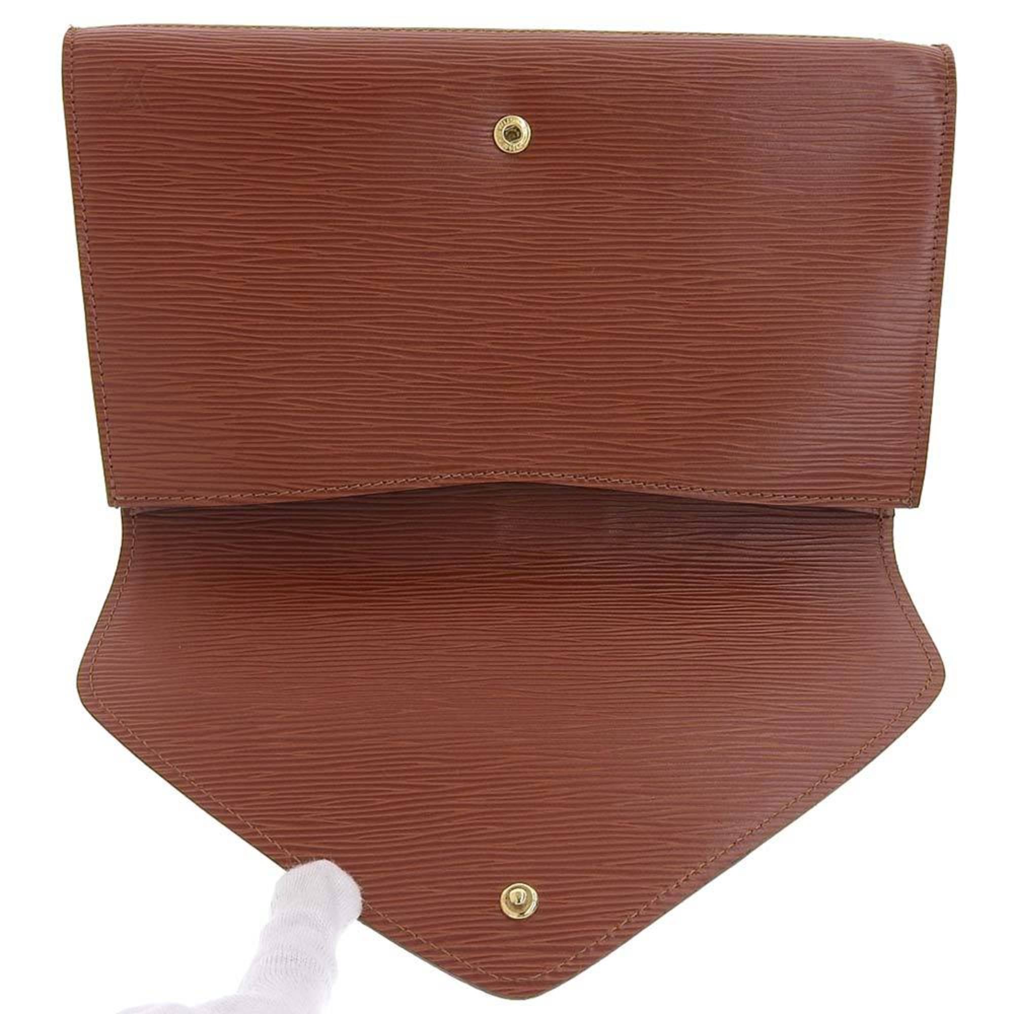 Louis Vuitton Brown Leather Art deco clutch bag