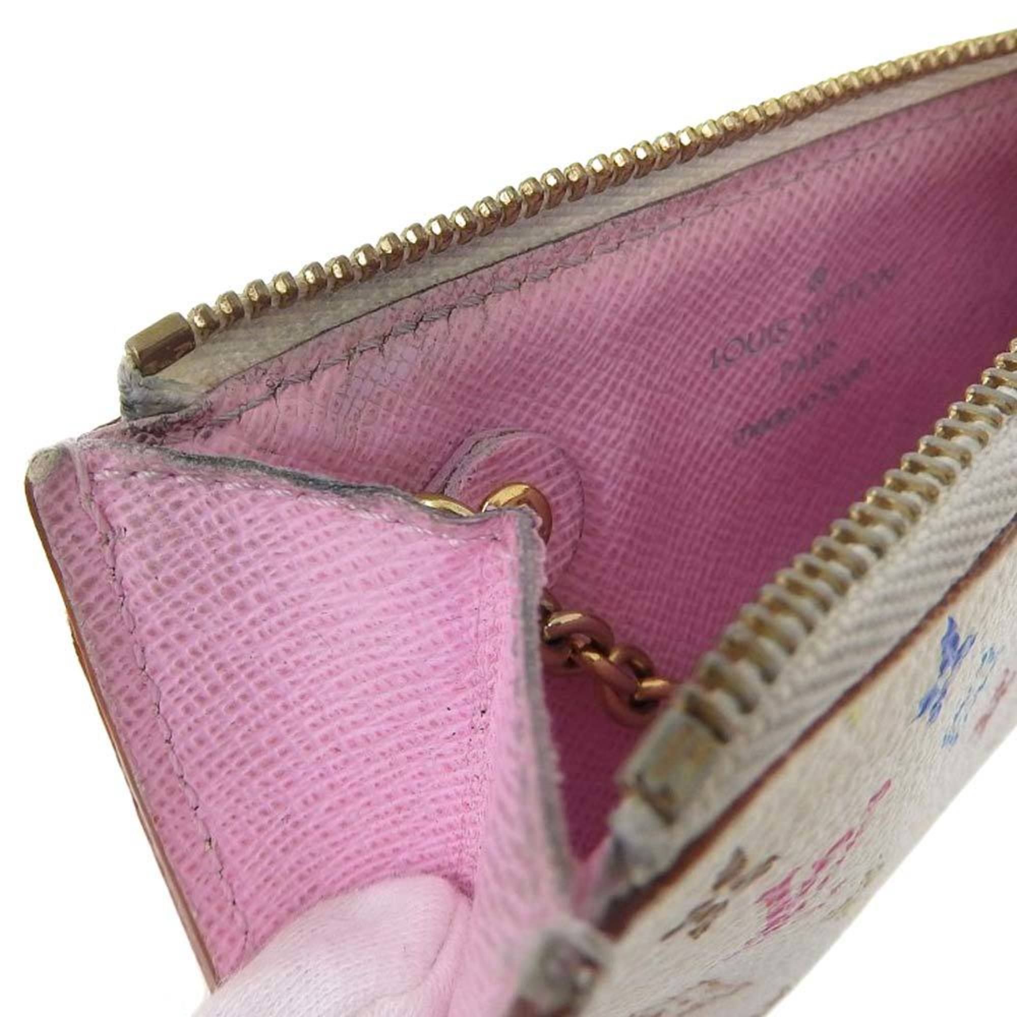 Louis Vuitton White Canvas Pochette Cles wallet accessories