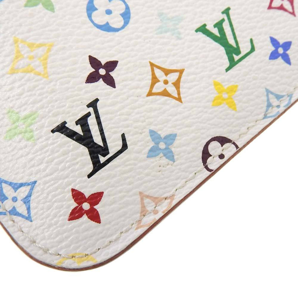 Louis Vuitton White Canvas Pochette Cles wallet accessories