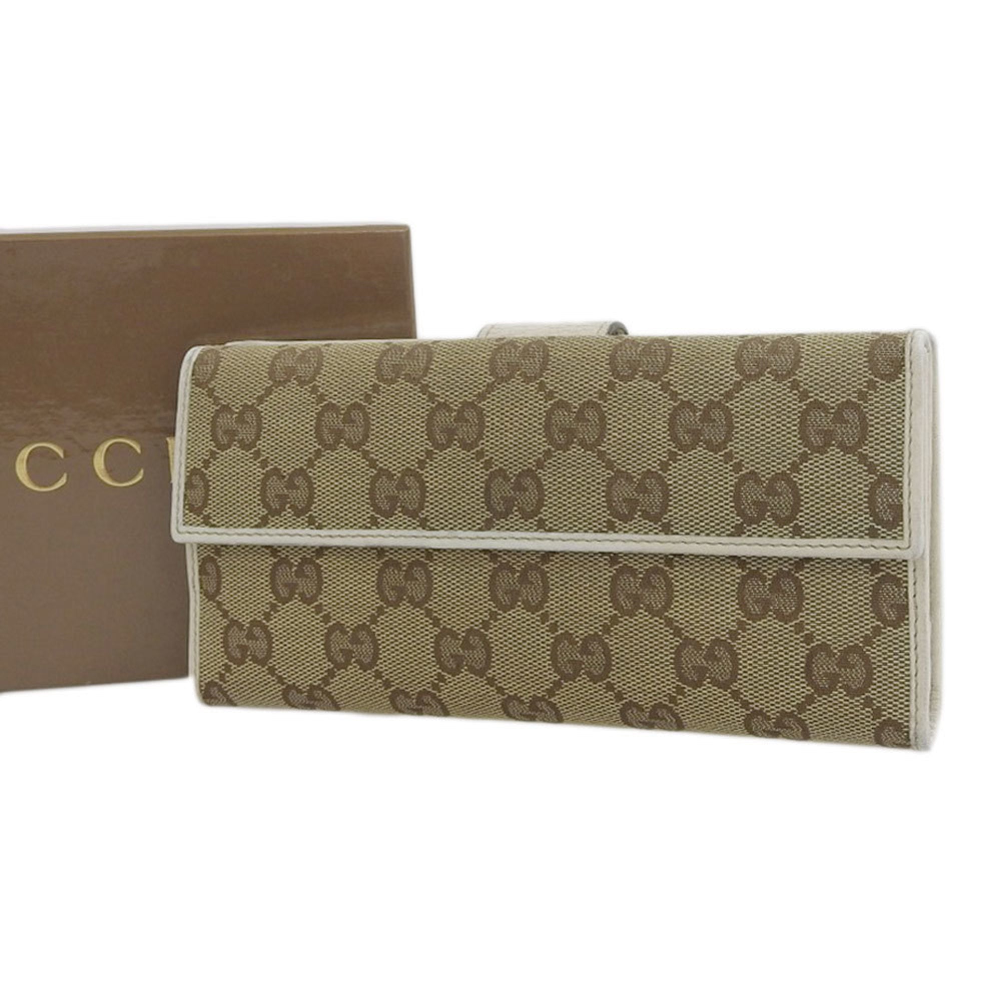 Gucci Beige Canvas  wallet accessories