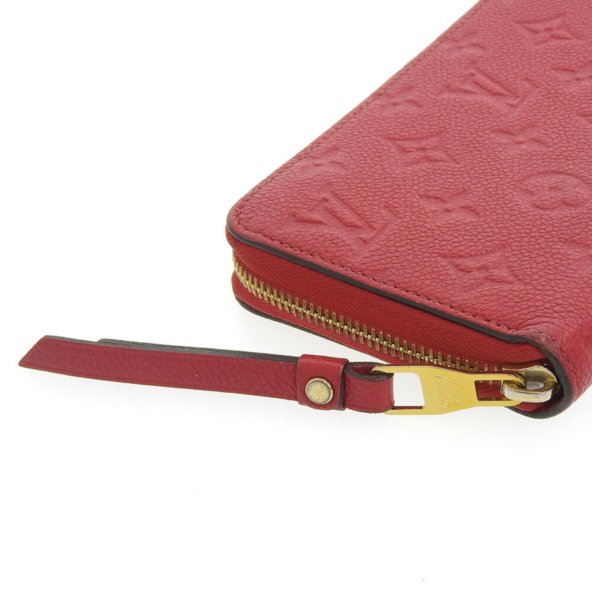 Louis Vuitton Red Leather Zippy wallet wallet accessories