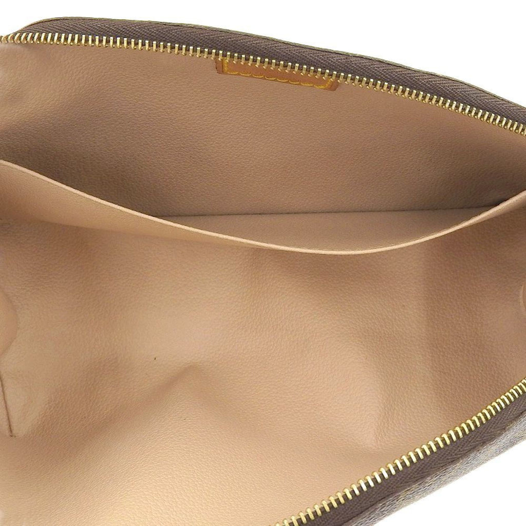 Louis Vuitton Brown Canvas Trousse de Toilette clutch bag