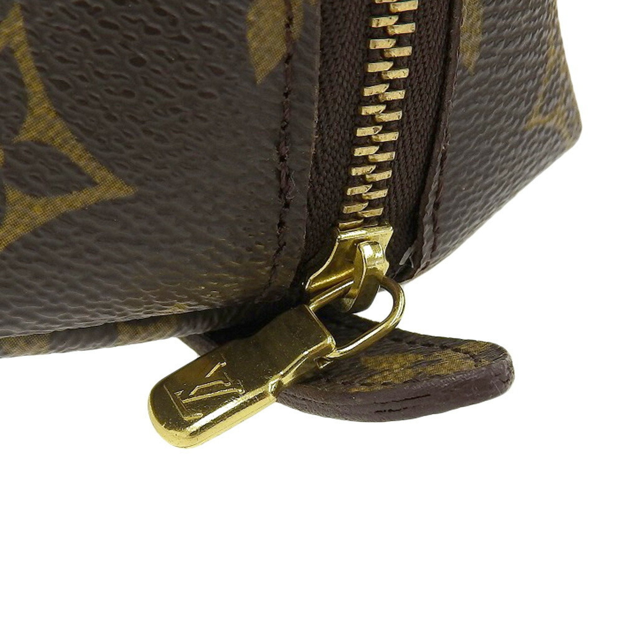 Louis Vuitton Brown Canvas Trousse de Toilette clutch bag