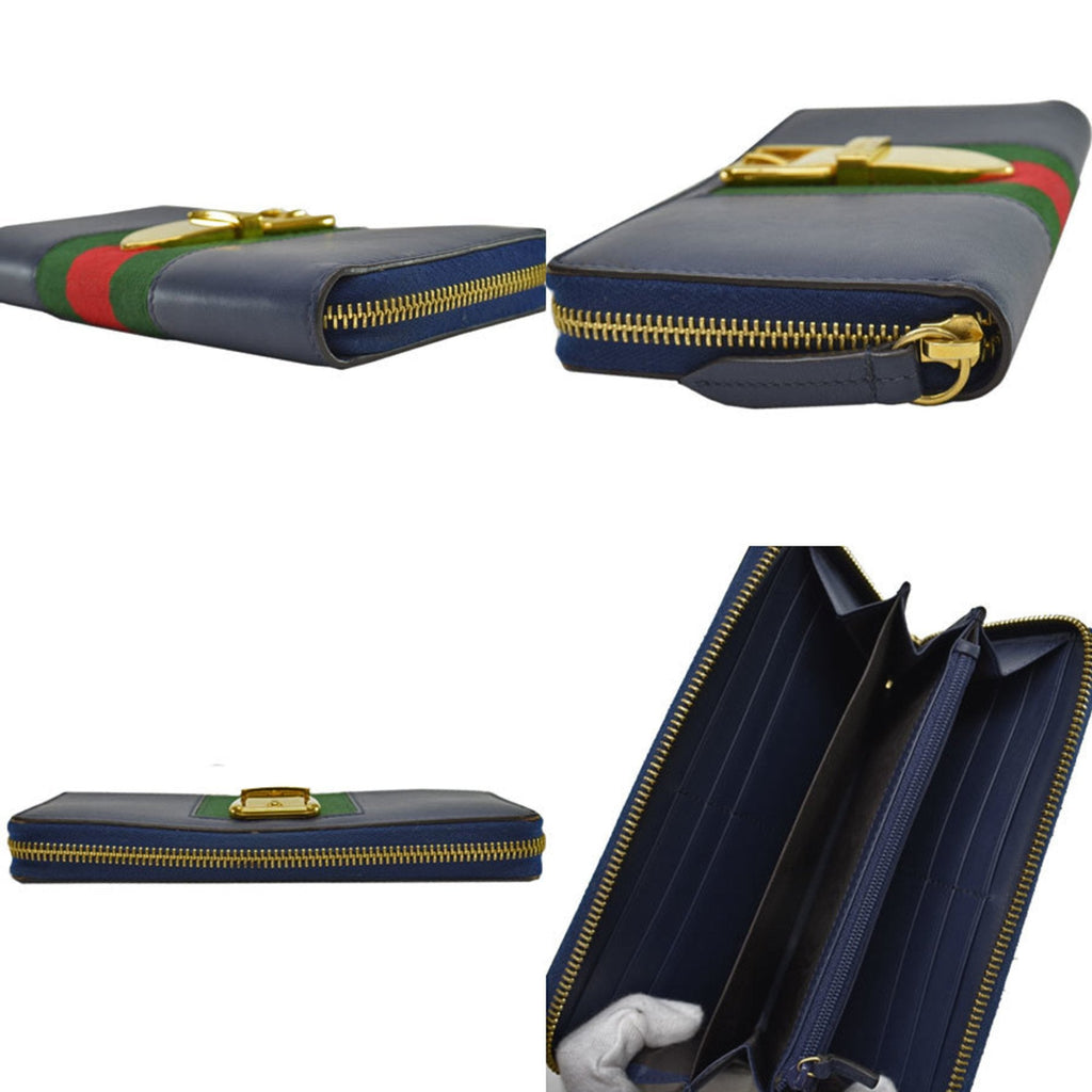 Gucci Navy Leather  wallet accessories