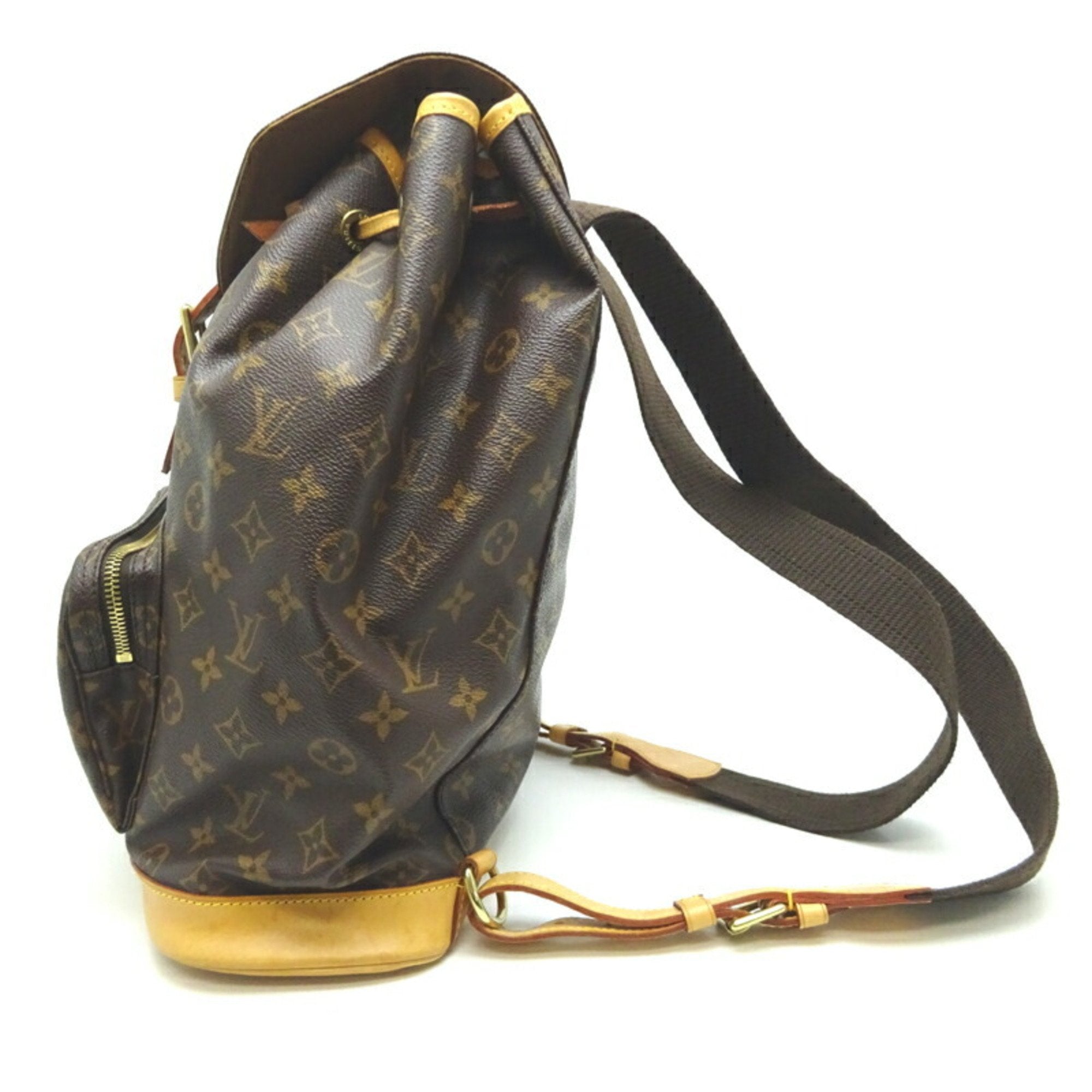 Louis Vuitton Brown Canvas Montsouris backpack bag