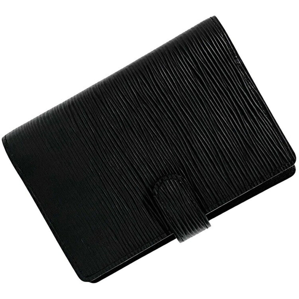 Louis Vuitton Black Leather COUVERTURE AGENDA FONCTIONNEL PM wallet accessories