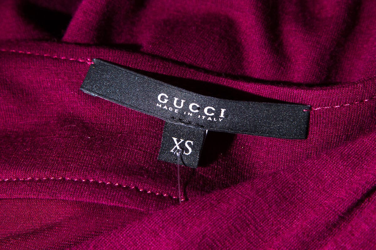 Gucci Magenta Horsebit Wrap Dress SZ XS
