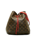 Louis Vuitton Monogram M44021 PVC/Ledger Shoulder Bag Cocklic Red Brown