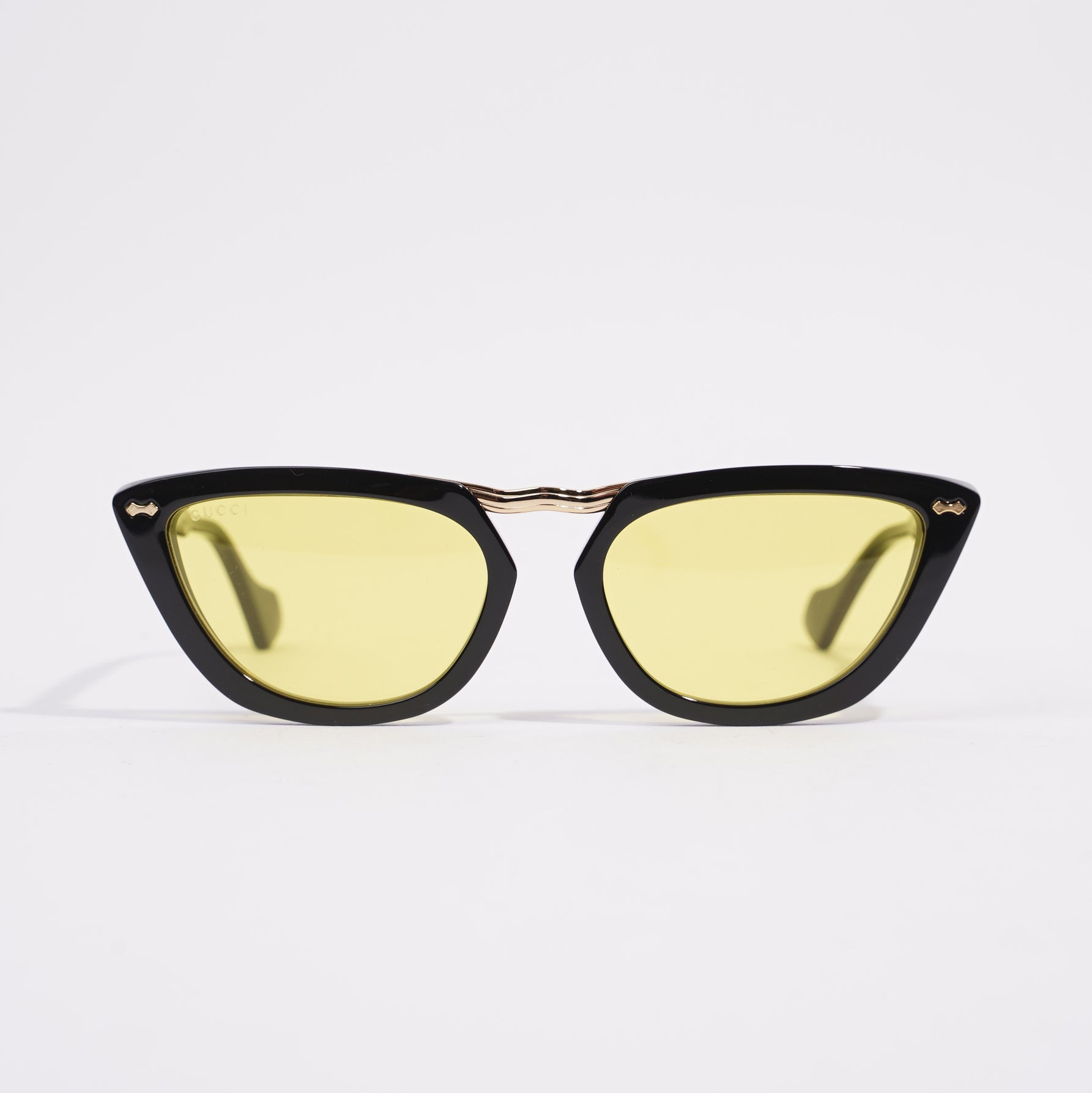 Gucci Womens GG0616S Sunglasses Black / Yellow 140