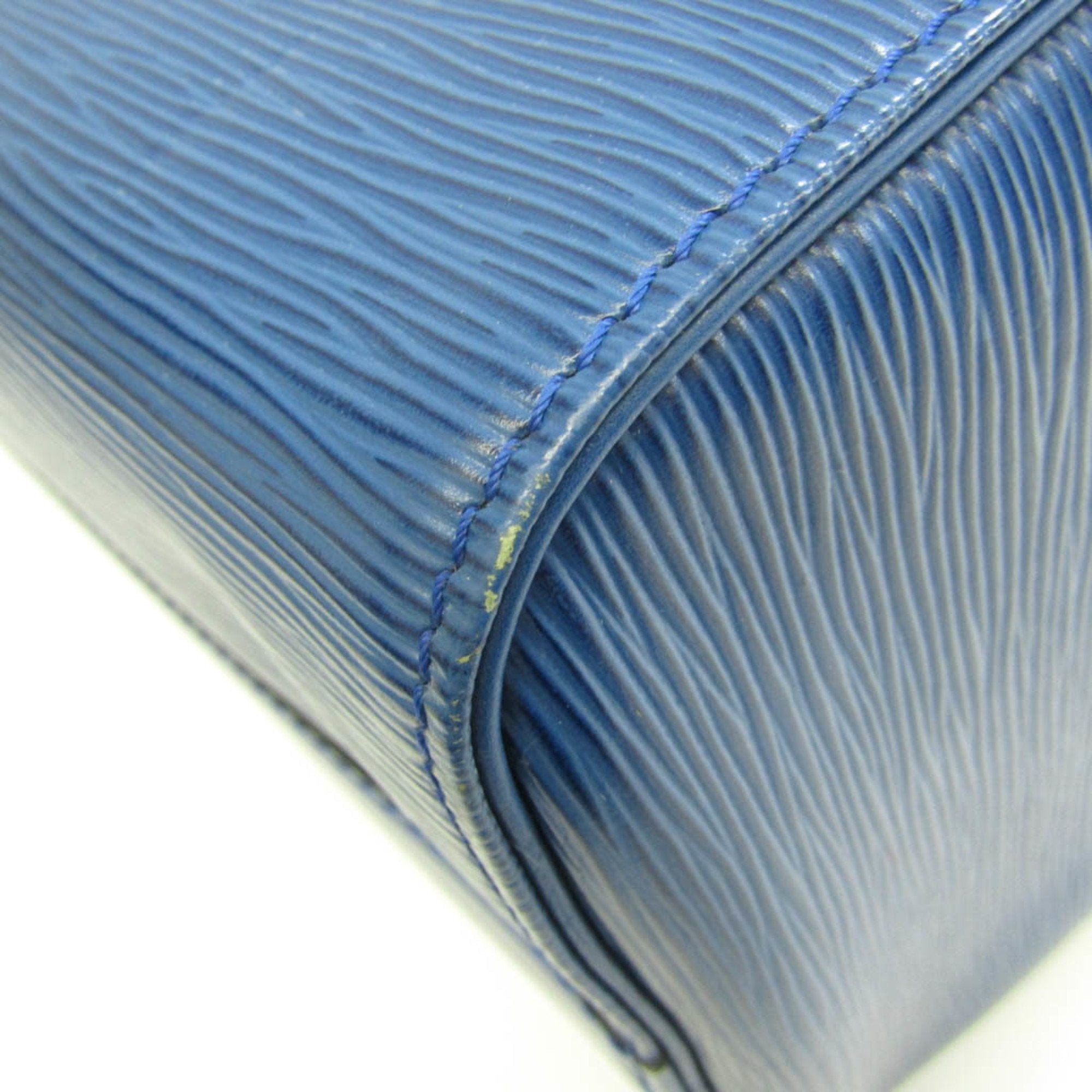 Louis Vuitton Blue Leather Speedy 35 handbag bag