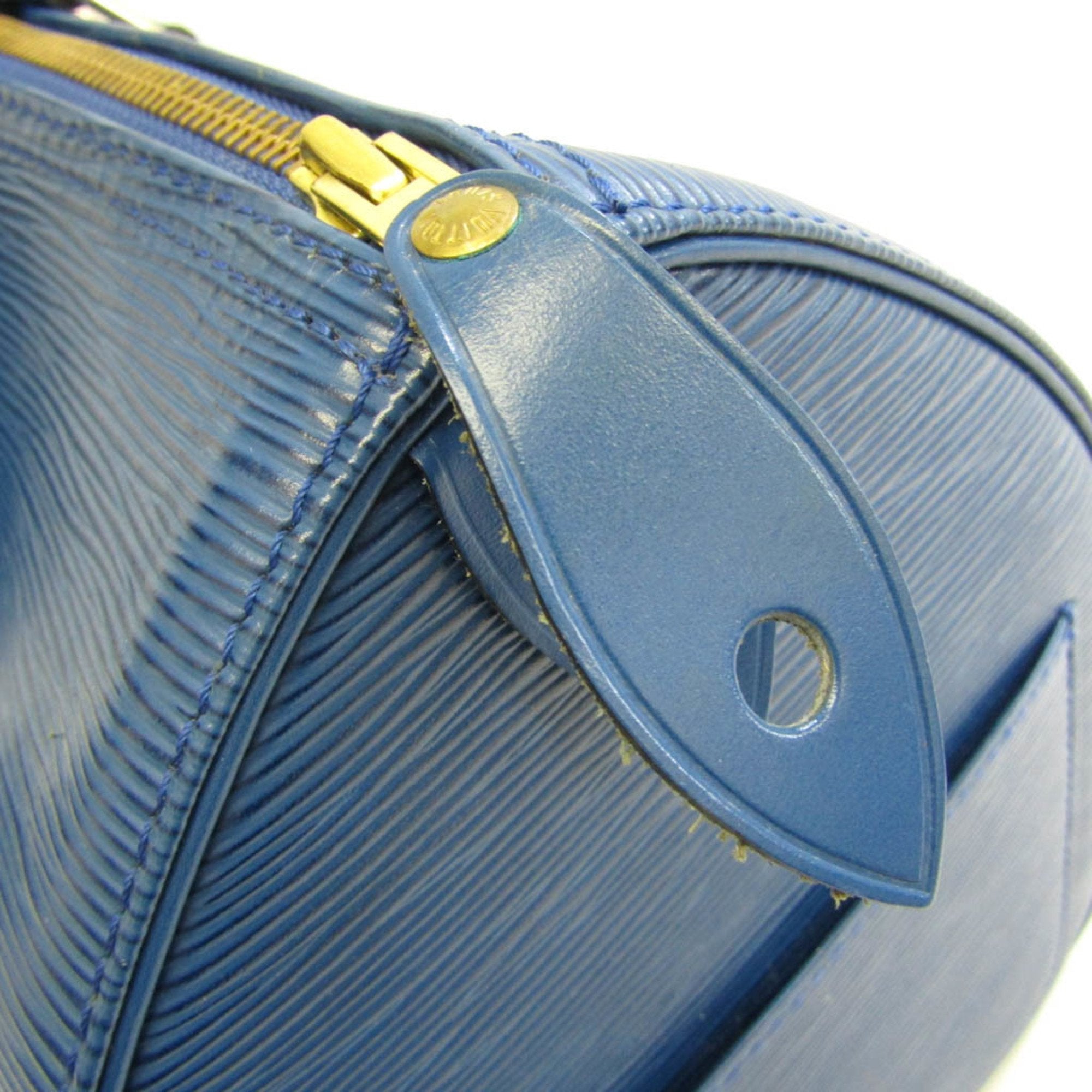 Louis Vuitton Blue Leather Speedy 35 handbag bag