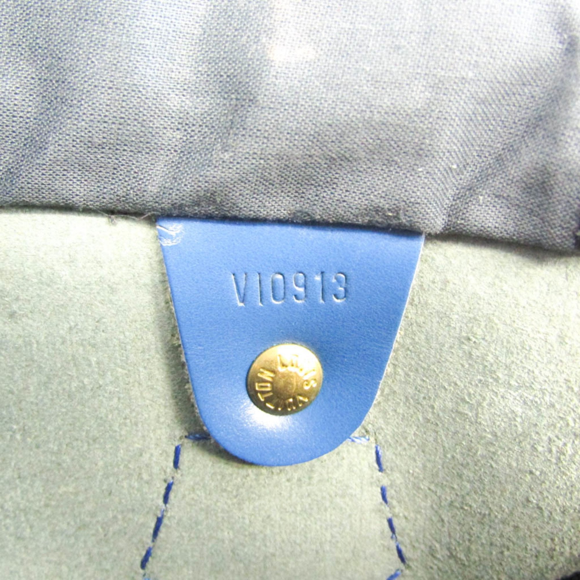 Louis Vuitton Blue Leather Speedy 35 handbag bag