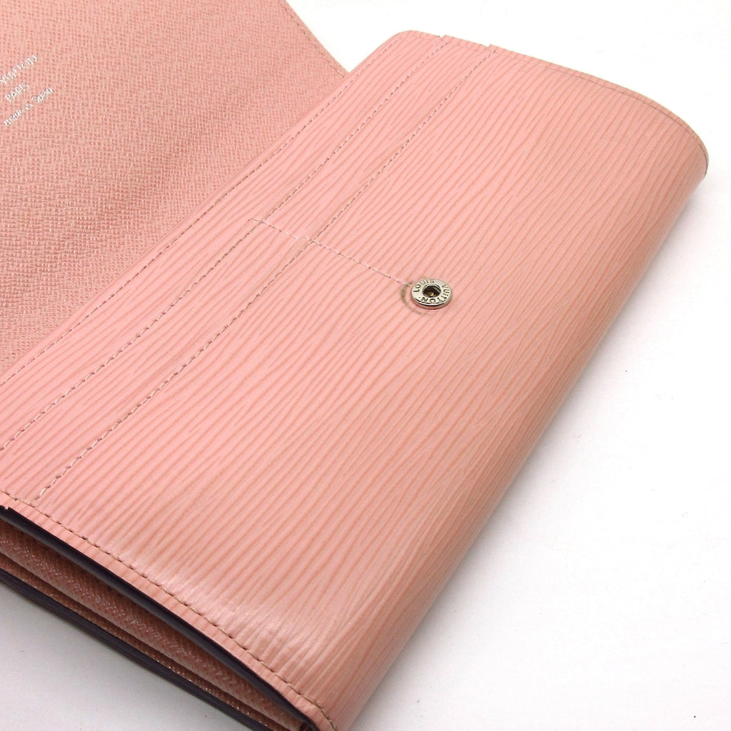 Louis Vuitton Pink Leather Portefeuille Sarah wallet accessories