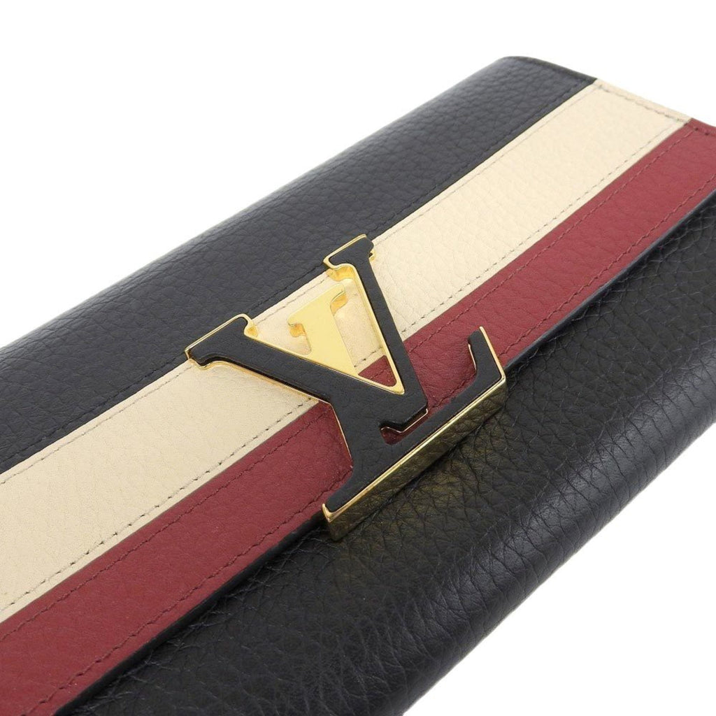 Louis Vuitton Black Leather Capucines wallet accessories