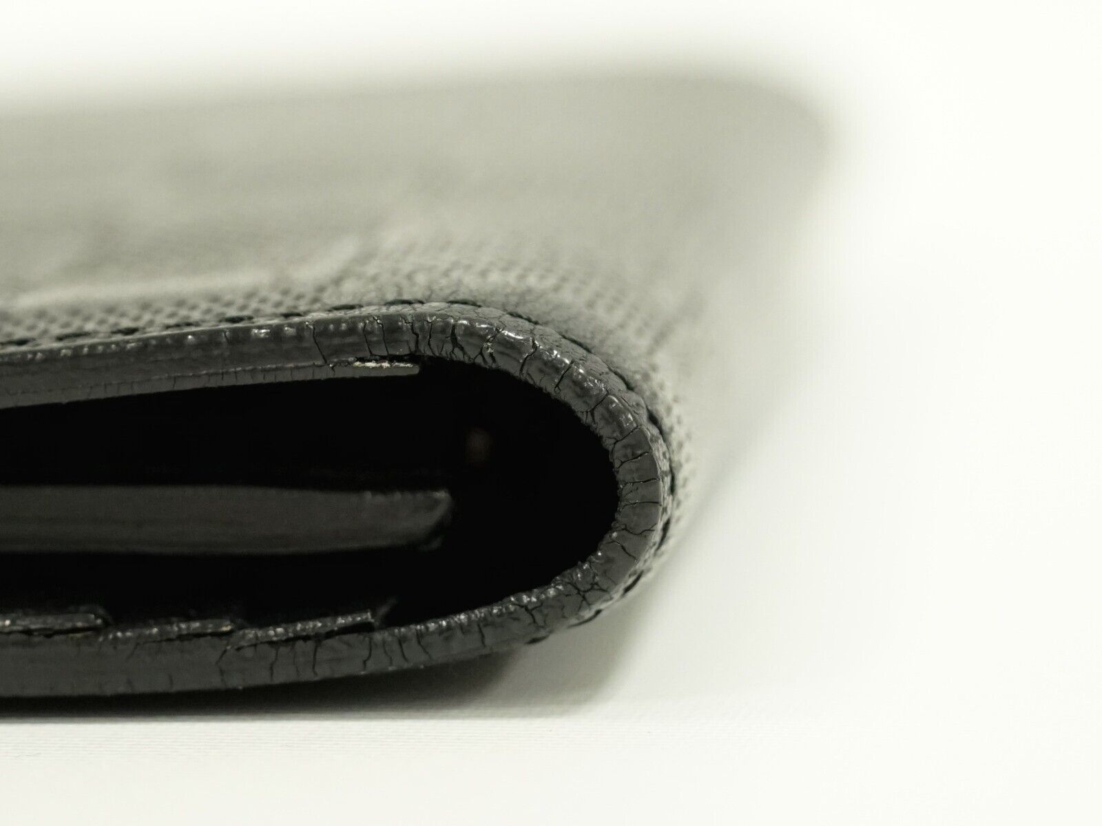 Louis Vuitton Black Leather Portefeuille Brazza wallet accessories