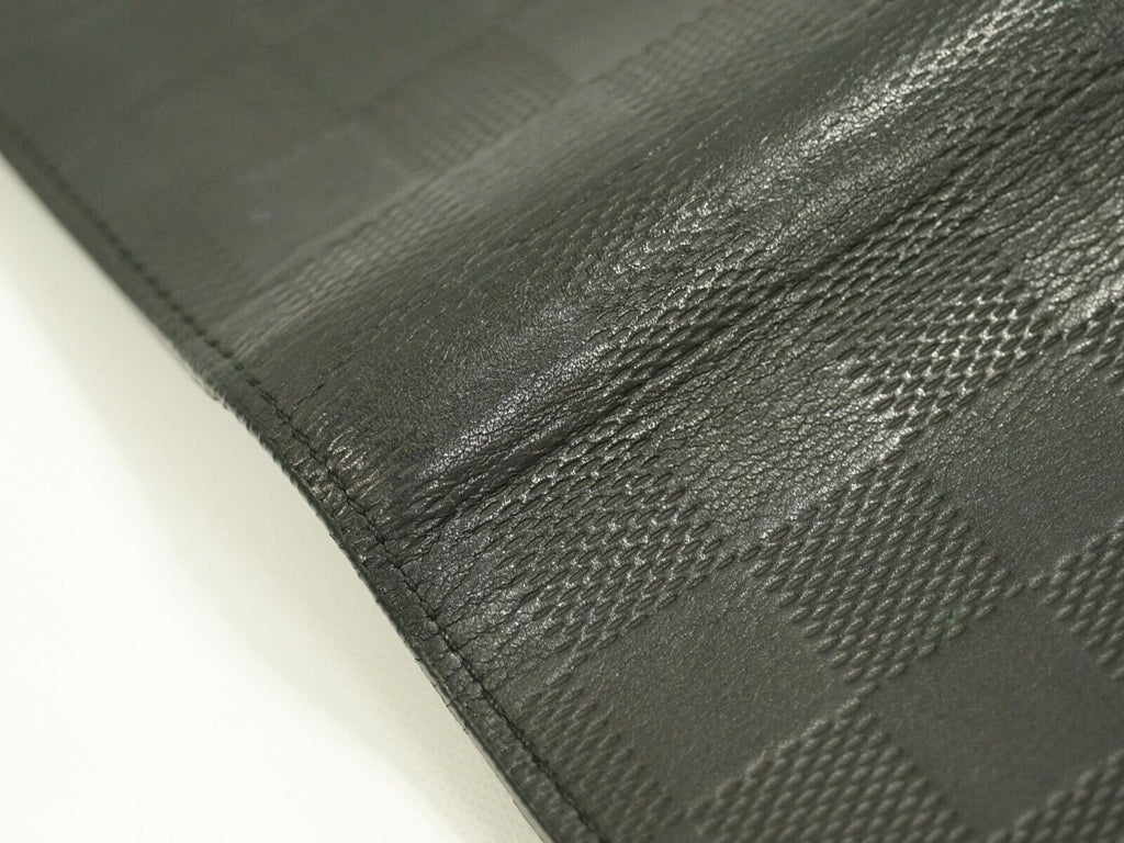Louis Vuitton Black Leather Portefeuille Brazza wallet accessories
