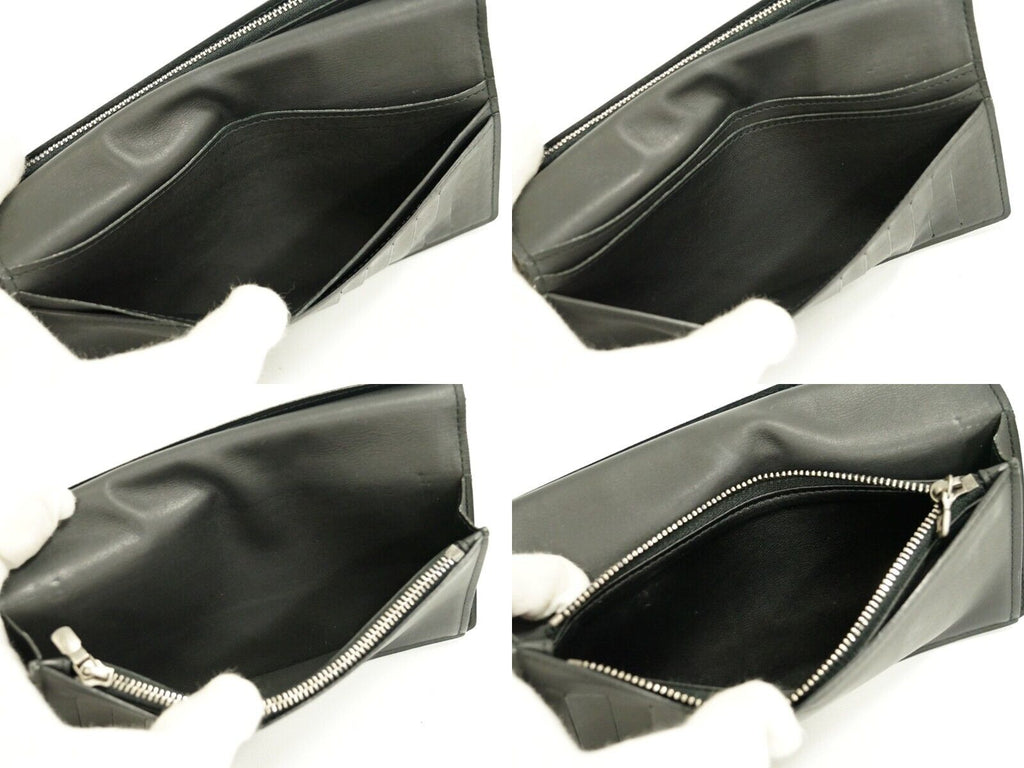 Louis Vuitton Black Leather Portefeuille Brazza wallet accessories