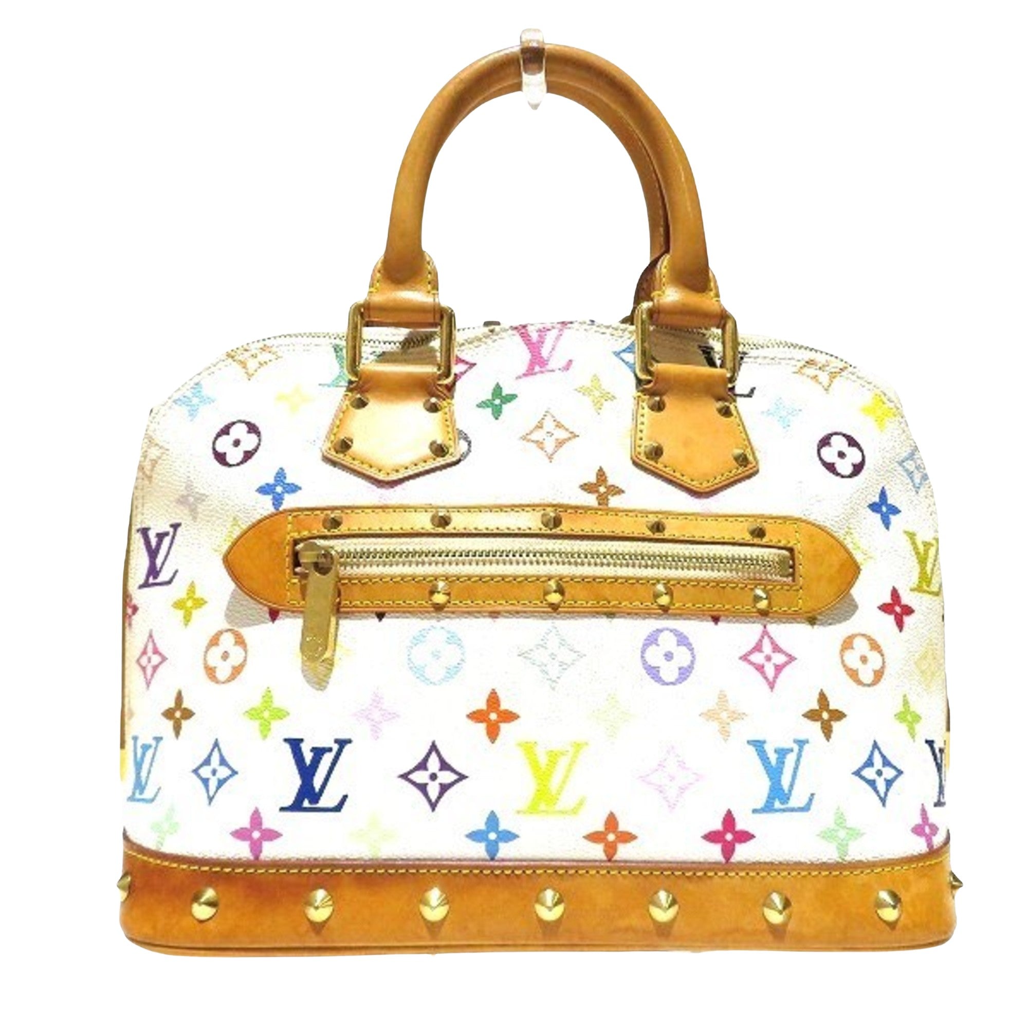 Louis Vuitton White Canvas Alma handbag bag