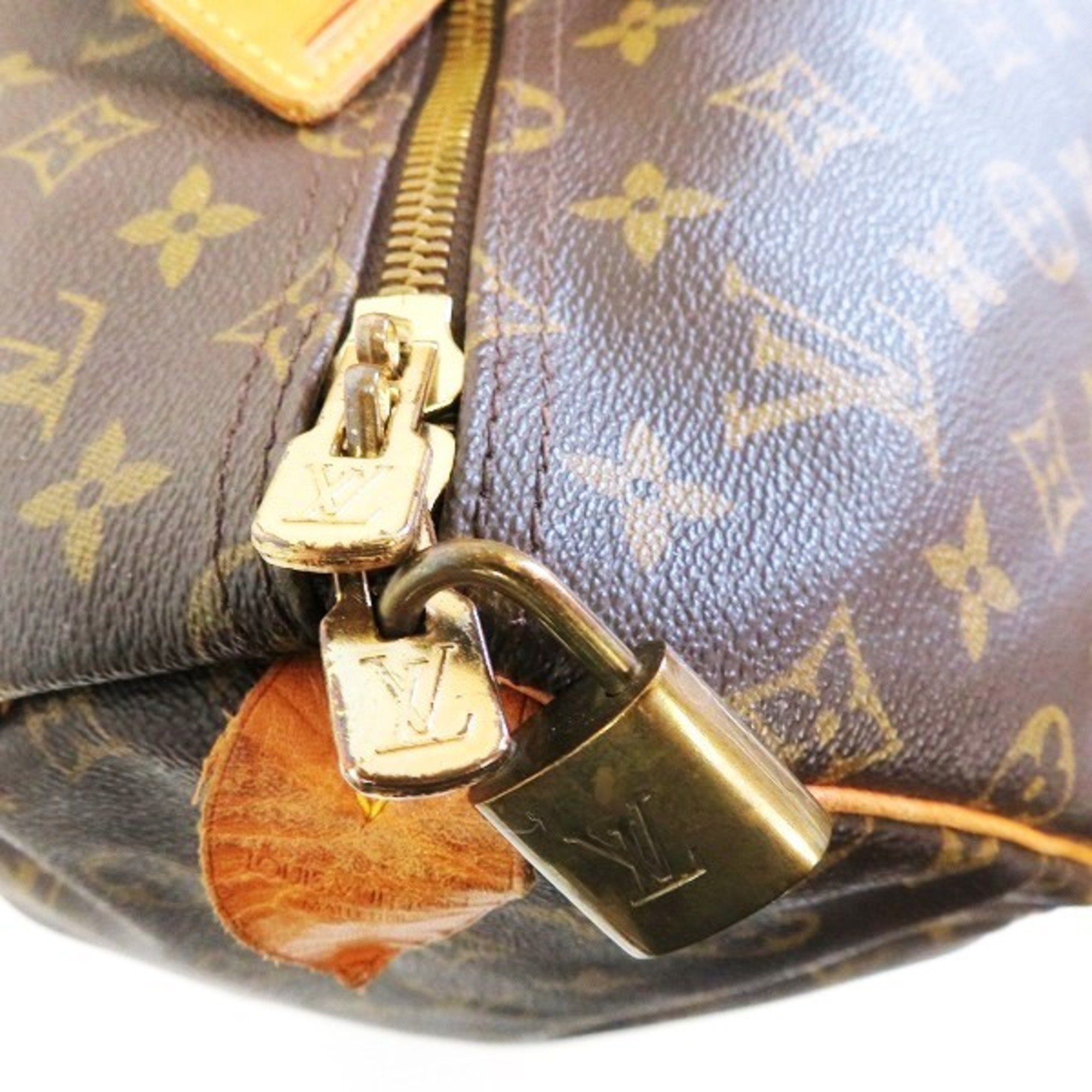 Louis Vuitton Brown Canvas Keepall 55 travel bag