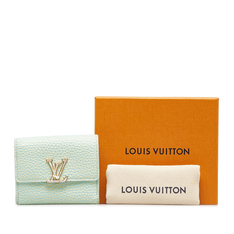Louis Vuitton Portfolio Capsine XS Summer Star Dust Double Folded Wallet Compact Wallet M81528 Green Leather  Louis Vuitton