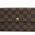 Louis Vuitton Brown Canvas Portefeuille Sarah wallet accessories