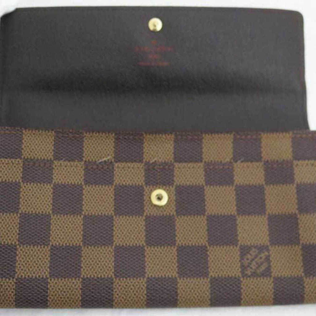 Louis Vuitton Brown Canvas Portefeuille Sarah wallet accessories