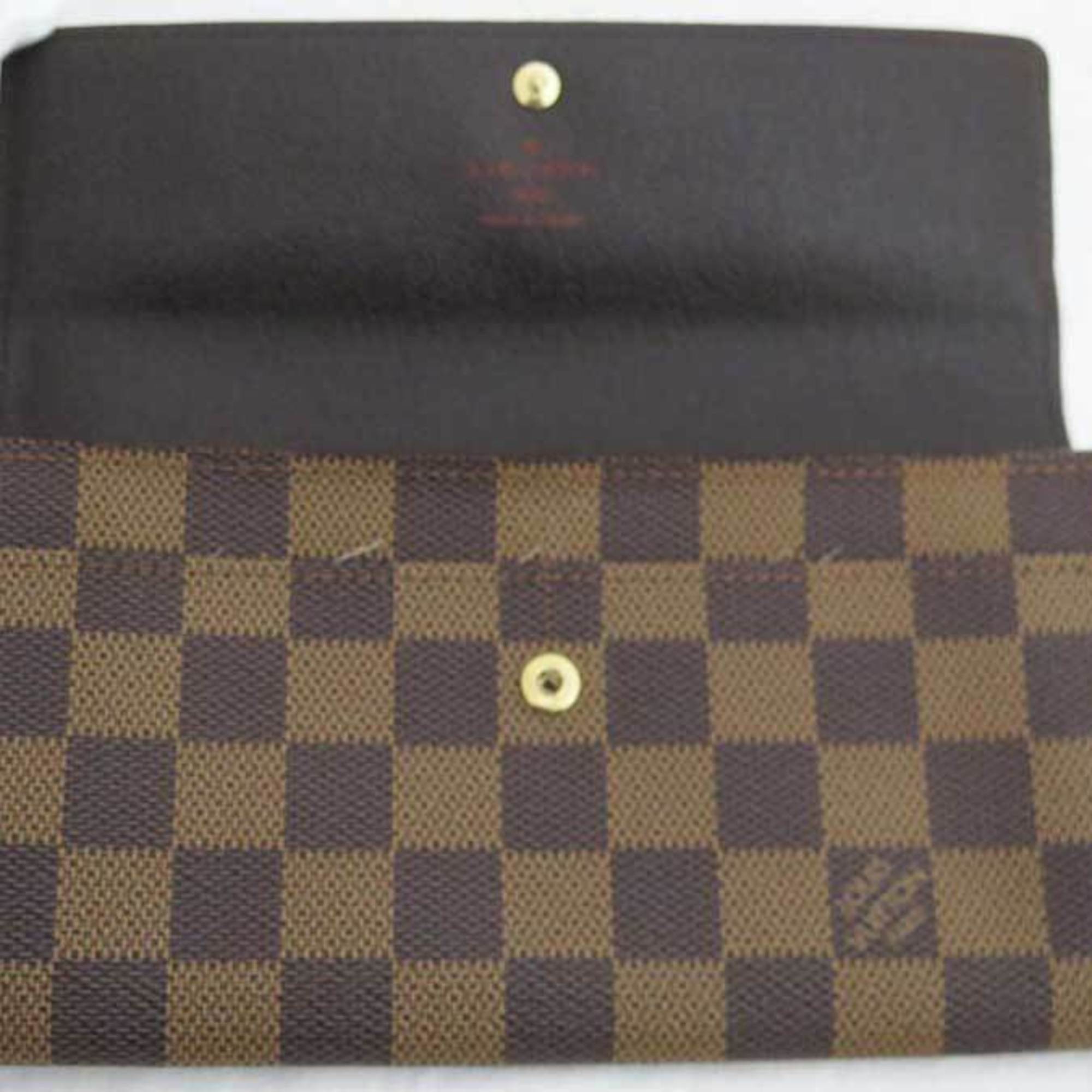 Louis Vuitton Brown Canvas Portefeuille Sarah wallet accessories