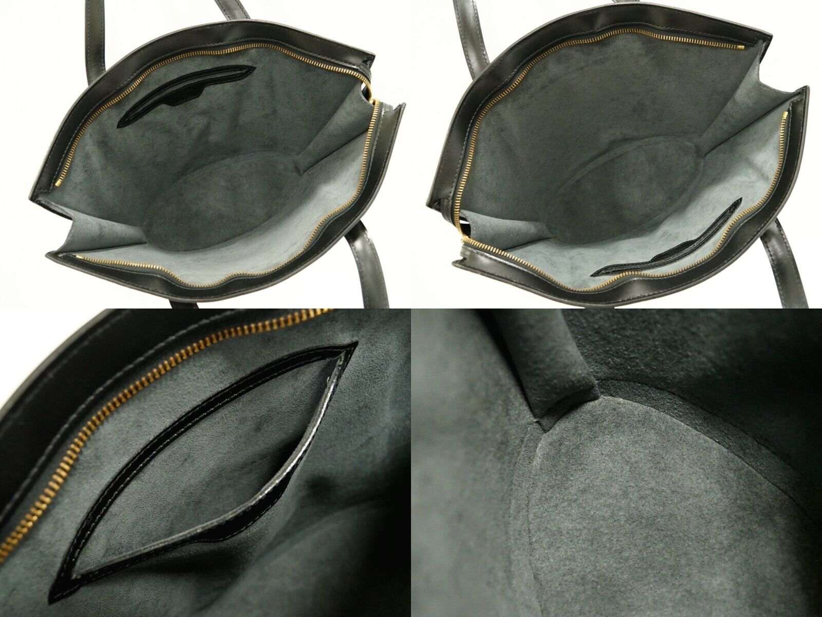Louis Vuitton Black Leather Saint Jacques handbag bag