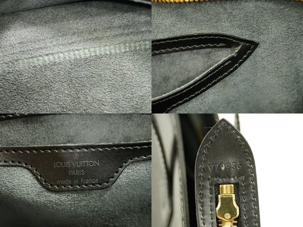 Louis Vuitton Black Leather Saint Jacques handbag bag