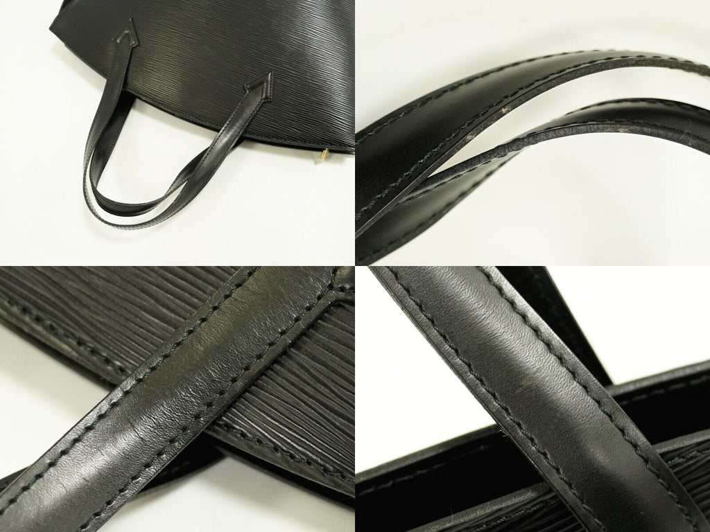 Louis Vuitton Black Leather Saint Jacques handbag bag