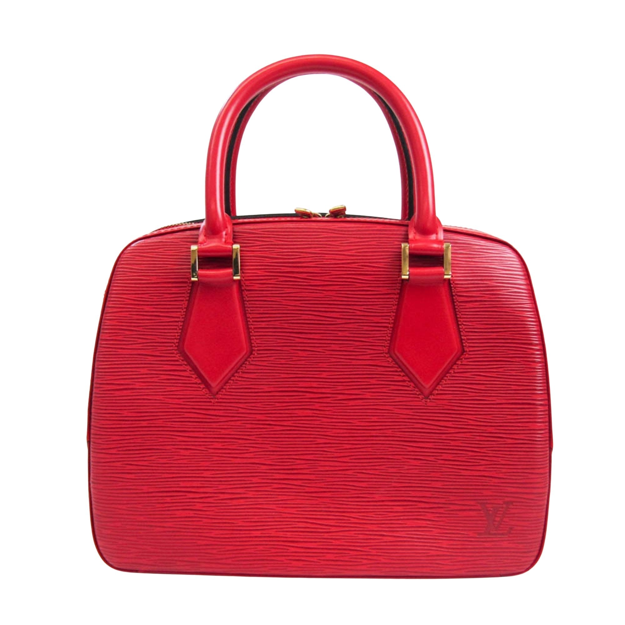 Louis Vuitton Red Leather Sablon handbag bag