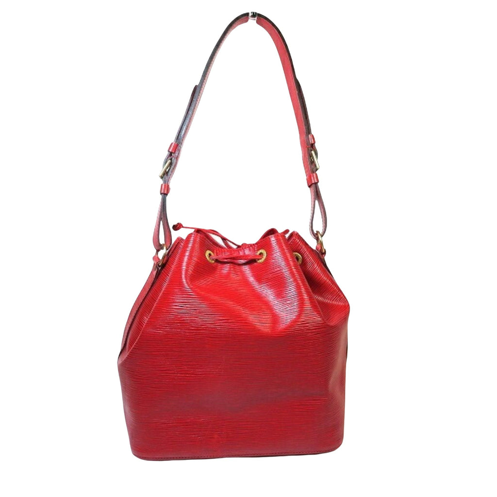 Louis Vuitton Red Leather Noe shopper bag