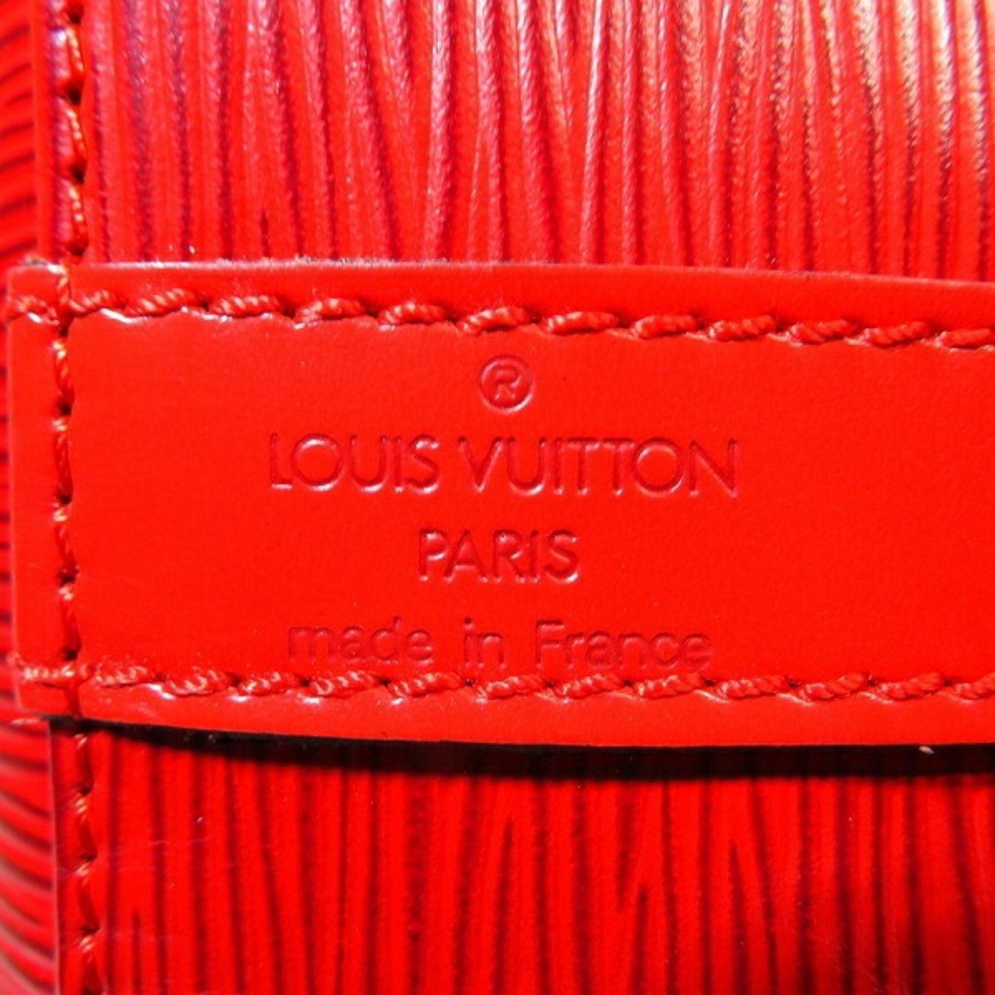 Louis Vuitton Red Leather Noe shopper bag