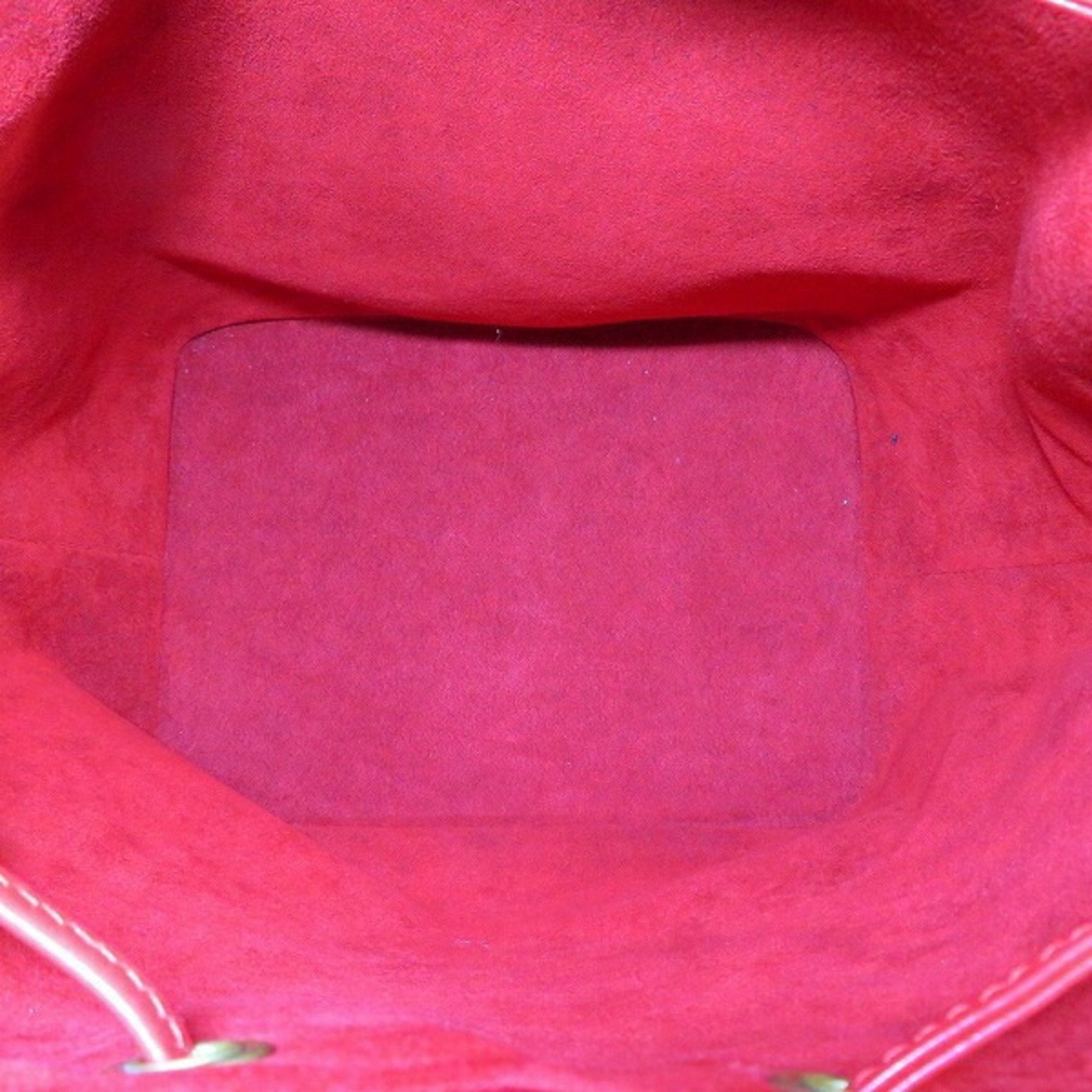 Louis Vuitton Red Leather Noe shopper bag