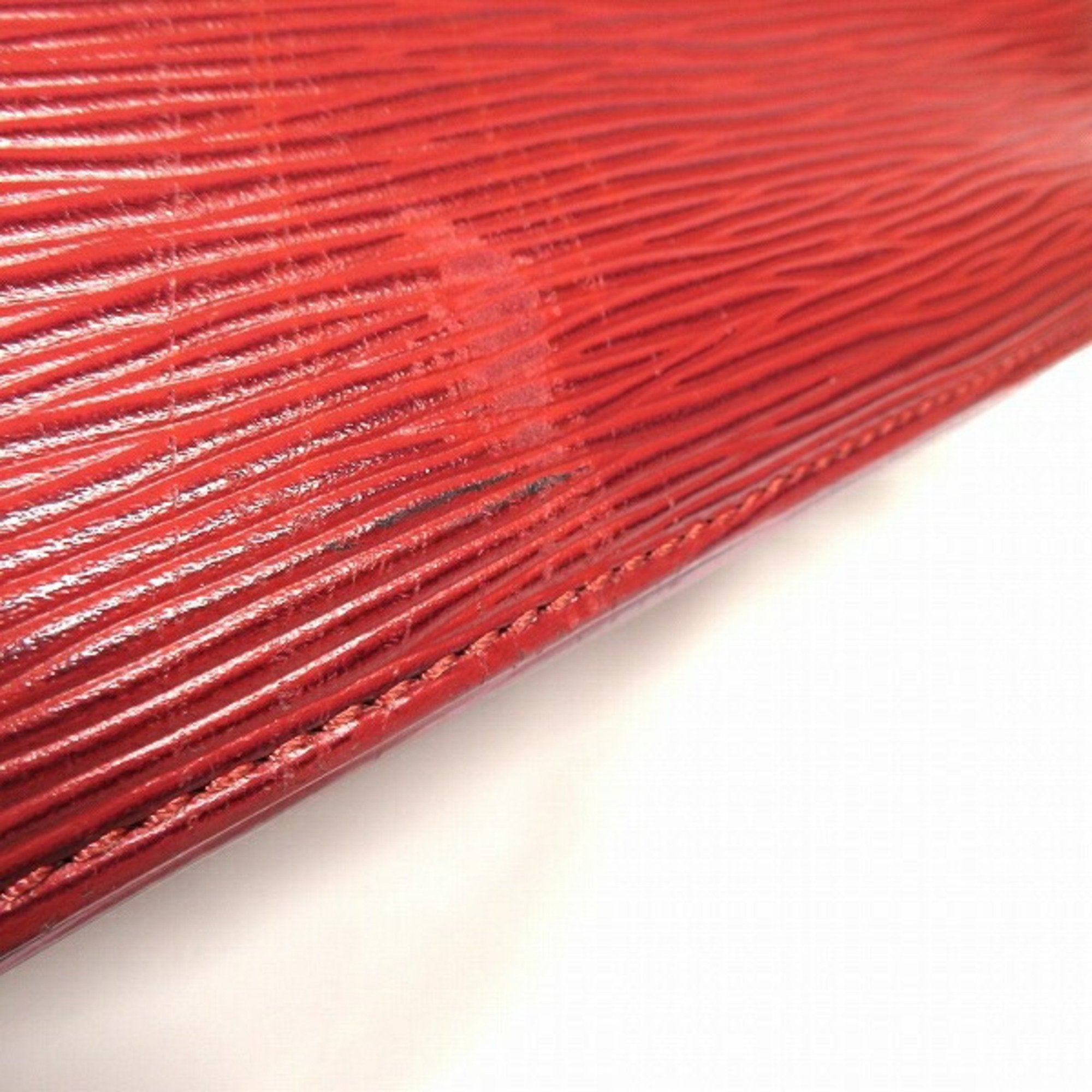Louis Vuitton Red Leather Noe shopper bag
