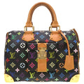 Louis Vuitton Black Canvas Speedy handbag bag