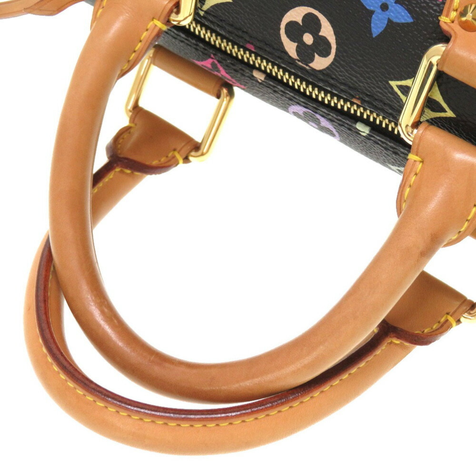Louis Vuitton Black Canvas Speedy handbag bag