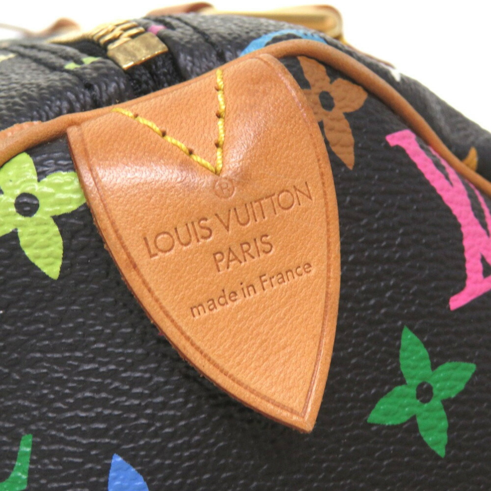 Louis Vuitton Black Canvas Speedy handbag bag