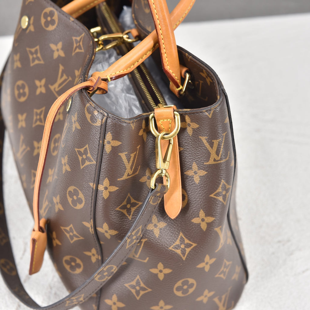 Louis Vuitton Brown Canvas Montaigne handbag bag