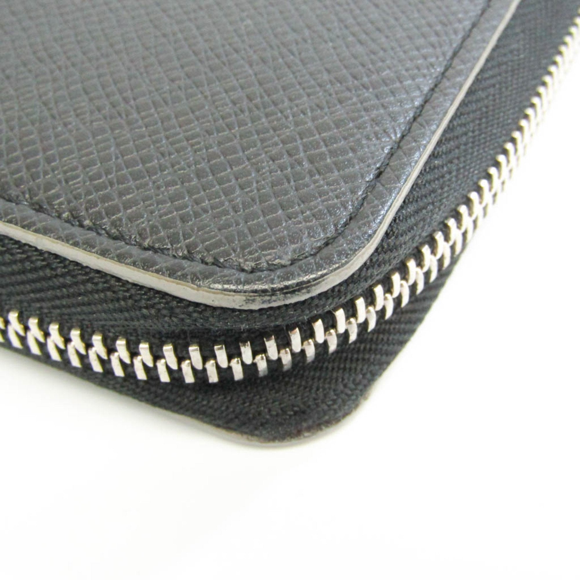 Louis Vuitton Black Leather Zippy organizer wallet accessories