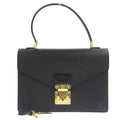 Louis Vuitton Black Leather Monceau handbag bag