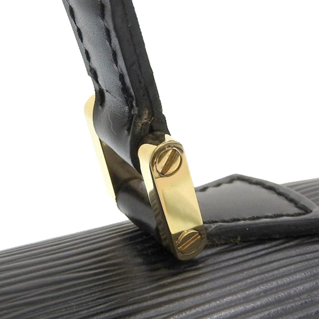 Louis Vuitton Black Leather Monceau handbag bag