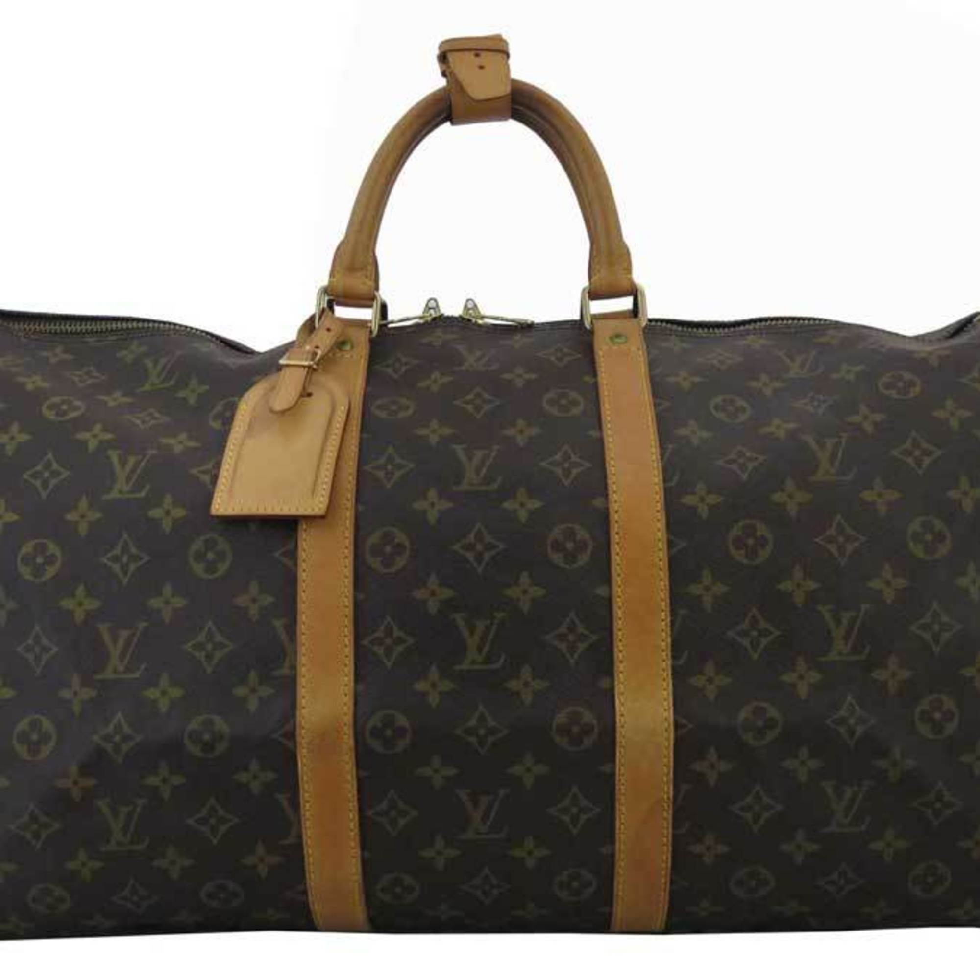 Louis Vuitton Brown Canvas Keepall 55 travel bag