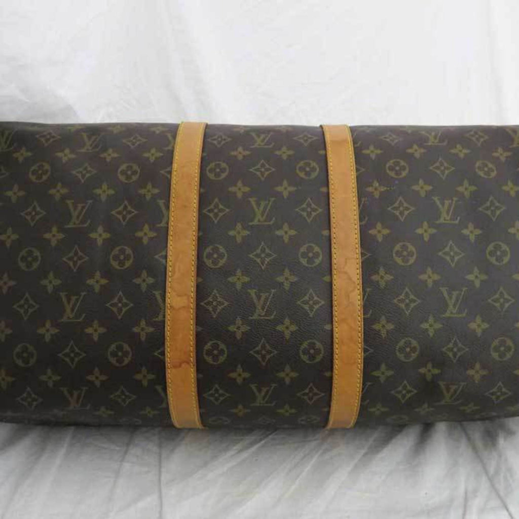 Louis Vuitton Brown Canvas Keepall 55 travel bag