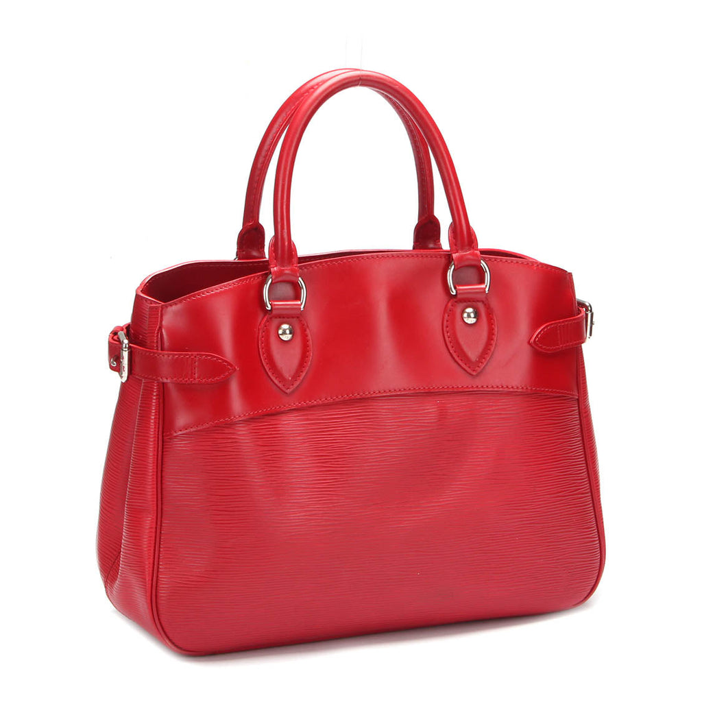 Louis Vuitton Red Leather Passy handbag bag